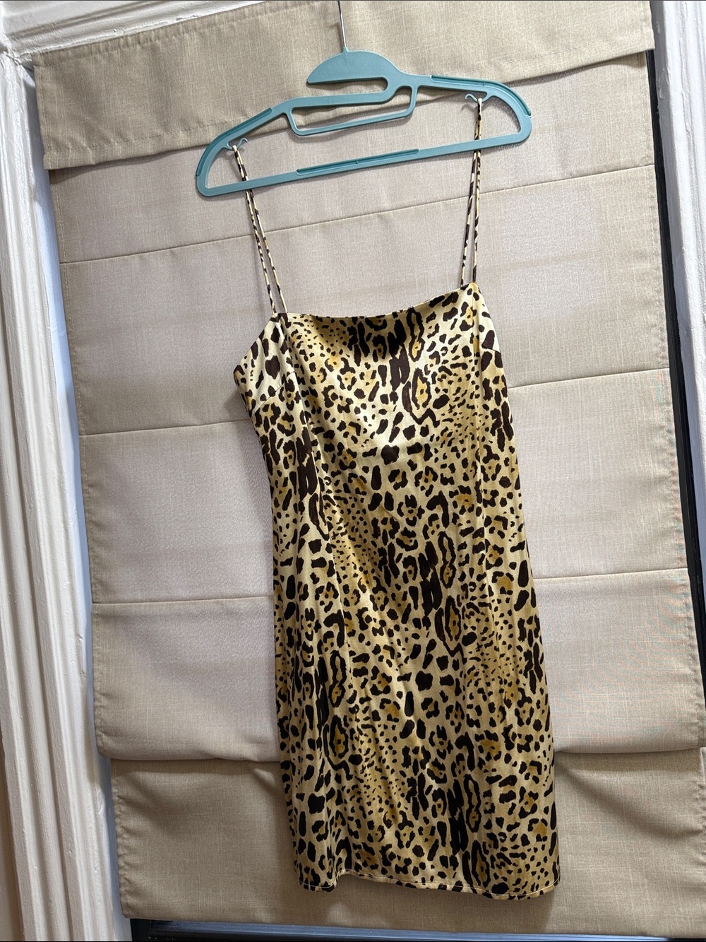 Anine Bing Leopard Silk Mini Dress